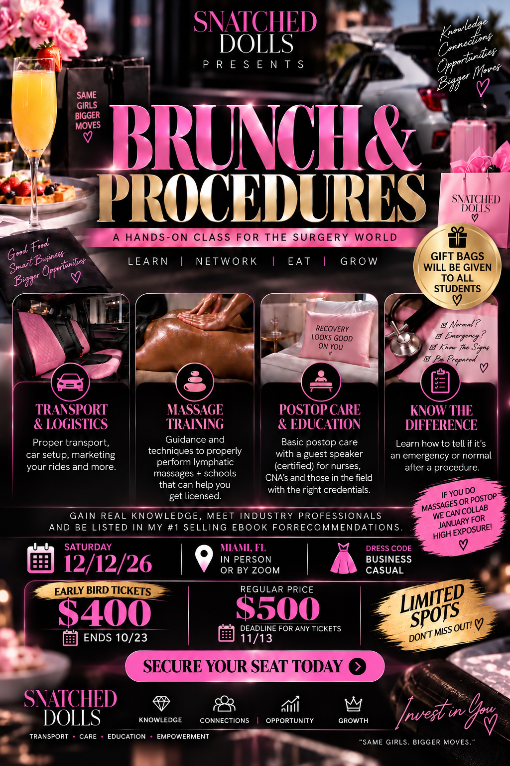 Early Bird Brunch & Procedures Deposit